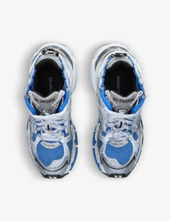Balenciaga Women's Runner Mesh And Faux-leather Low-top Trainers -Manolo Blahnik Store R03818222 BLUEOTHER ALT02