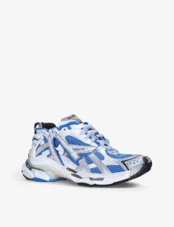 Balenciaga Women's Runner Mesh And Faux-leather Low-top Trainers -Manolo Blahnik Store R03818222 BLUEOTHER ALT03