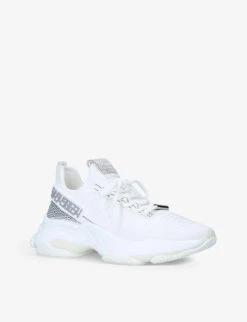 Steve Madden Maxilla-R Rhinestone-embellished Knitted Trainers -Manolo Blahnik Store R03819827 WHITE ALT03