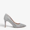 Steve Madden Lillie Rhinestone-encrusted Faux-leather Courts