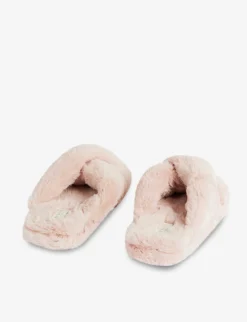 Ted Baker Lopply Cross-over Faux-fur Slippers -Manolo Blahnik Store R03831844 DUSKYPINK ALT03