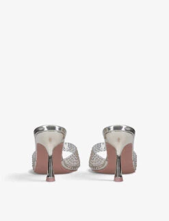 Carvela Shimmer Gem-embossed Vinyl Heeled Mules -Manolo Blahnik Store R03834982 GOLD ALT03