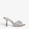 Carvela Shimmer Gem-embossed Vinyl Heeled Mules