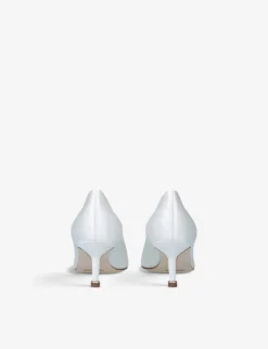Manolo Blahnik Hangisi Bridal 50 Crystal-embellished Satin Courts -Manolo Blahnik Store R03839659 CREAM ALT03
