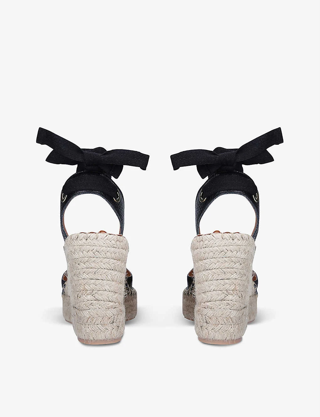 Spritz Tie Closed-toe Leather Wedge Espadrilles 4 Spritz Tie Closed-toe Leather Wedge Espadrilles - Image 4