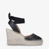 Spritz Tie Closed-toe Leather Wedge Espadrilles