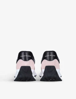 Alexander McQueen Women’s Sprint Runner Logo-embossed Leather Trainers -Manolo Blahnik Store R03865753 PINK ALT03