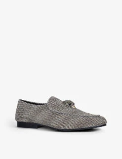 Kurt Geiger London Holly Eagle-embellished Woven Loafers 6 Kurt Geiger London Holly Eagle-embellished Woven Loafers -Manolo Blahnik Store R03878817 BEIGE ALT02