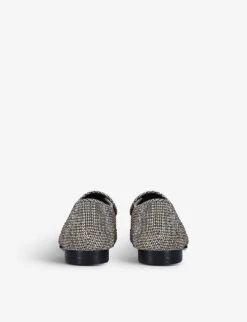 Kurt Geiger London Holly Eagle-embellished Woven Loafers 7 Kurt Geiger London Holly Eagle-embellished Woven Loafers -Manolo Blahnik Store R03878817 BEIGE ALT03