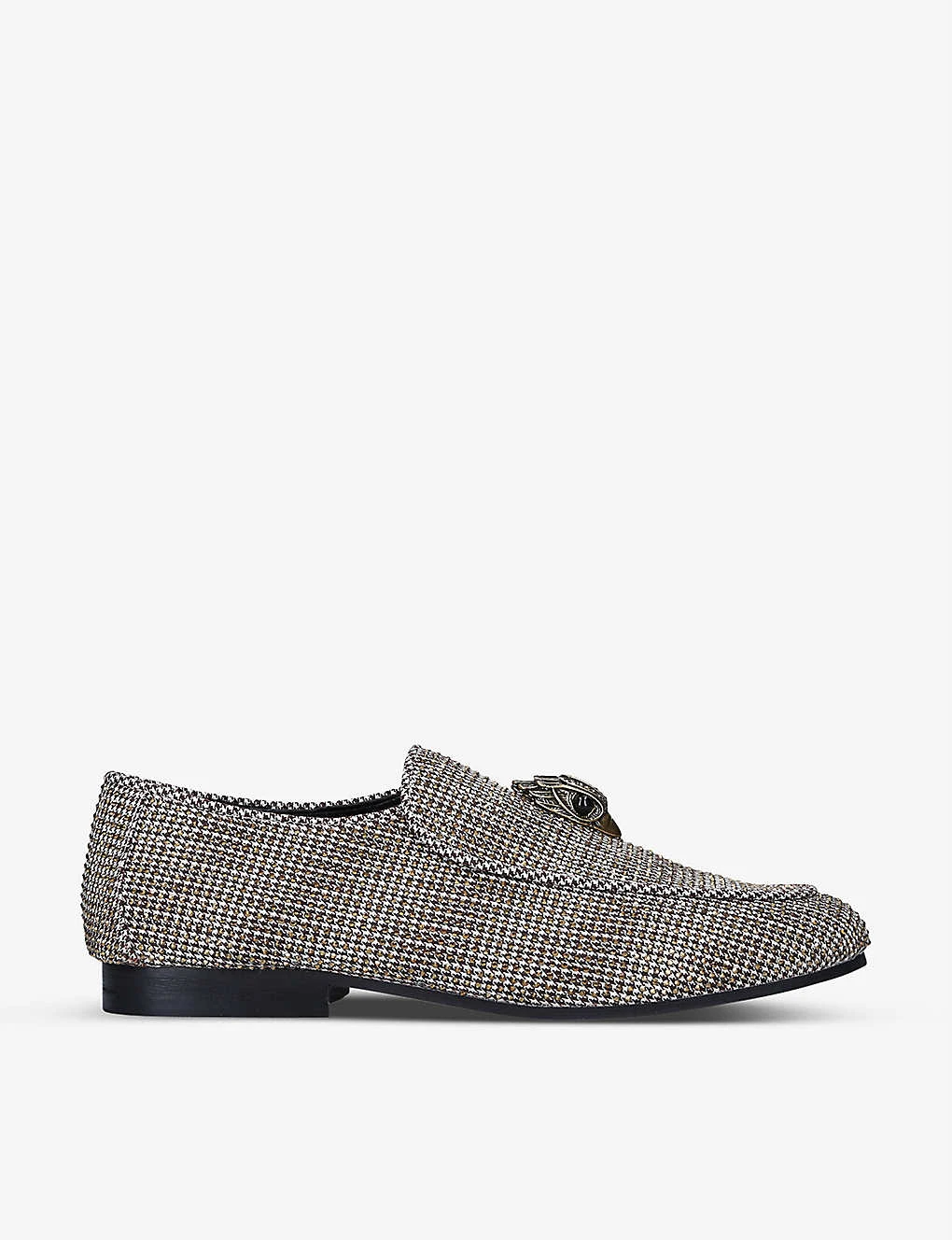 Kurt Geiger London Holly Eagle-embellished Woven Loafers 1 Kurt Geiger London Holly Eagle-embellished Woven Loafers