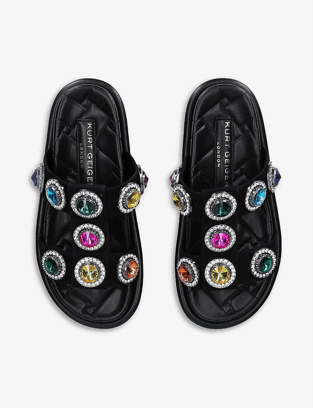 Kurt Geiger London Orson Crystal-embellished Suede Sandals 2 Kurt Geiger London Orson Crystal-embellished Suede Sandals - Image 2