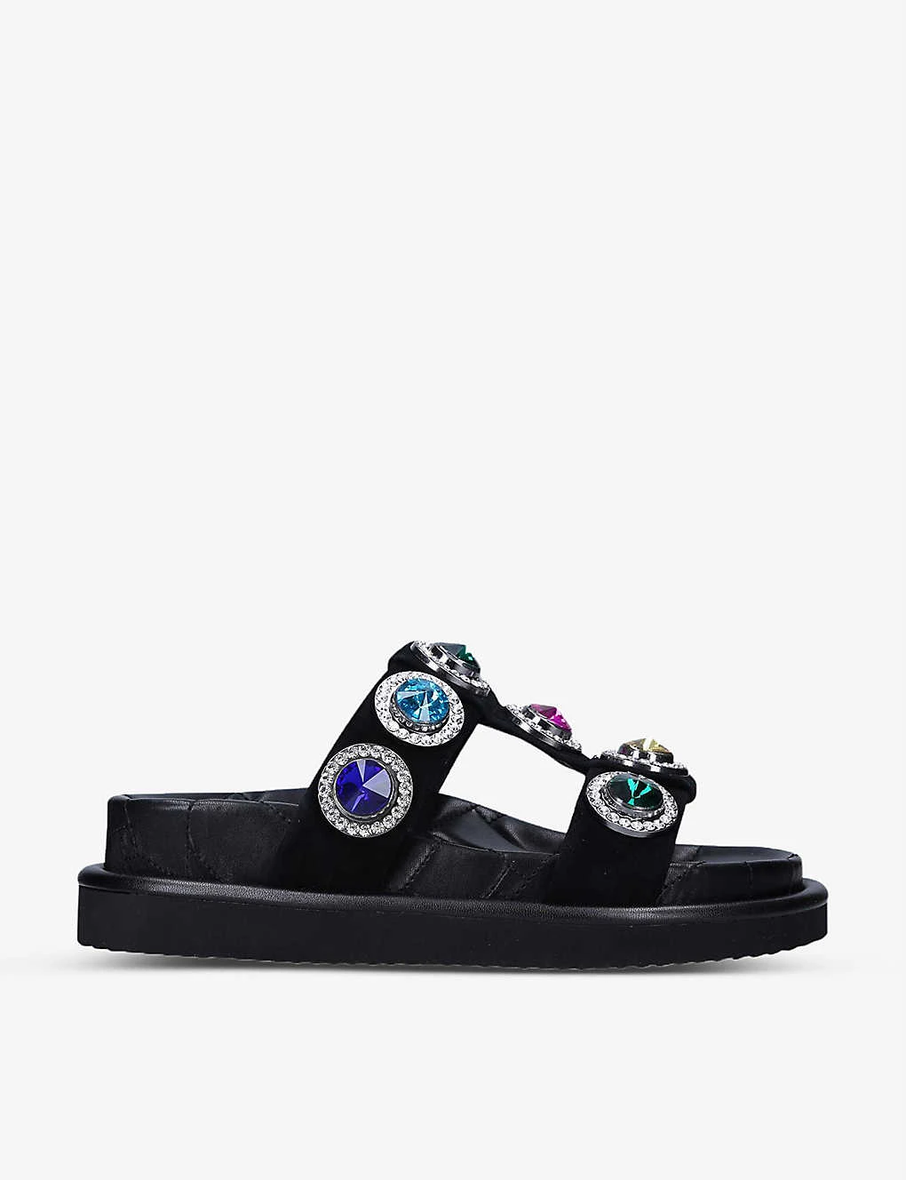 Kurt Geiger London Orson Crystal-embellished Suede Sandals 1 Kurt Geiger London Orson Crystal-embellished Suede Sandals