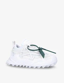 ODDSY-1000 Brand-embroidered Woven Low-top Trainers -Manolo Blahnik Store R03881758 WHITE ALT02