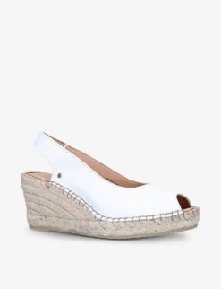 Sharon Leather Slingback Wedge Sandals -Manolo Blahnik Store R03883648 WHITE ALT02