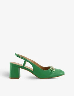Dune Cassie Snaffle-trim Leather Slingback Heels