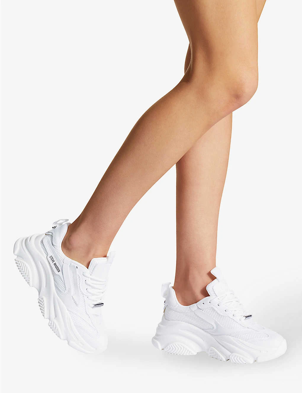 Steve Madden Possession Chunky-soled Mesh And Faux-leather Trainers 2 Steve Madden Possession Chunky-soled Mesh And Faux-leather Trainers - Image 2