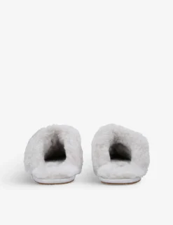 Ugg Scuffette II Shearling-lined Suede Slippers -Manolo Blahnik Store R03899475 BEIGE ALT03