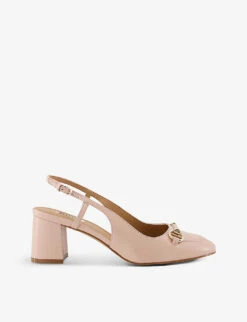 Dune Cassie Snaffle-trim Leather Slingback Courts