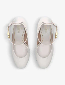 Valentino Garavani Tan Go Patent Leather Heels -Manolo Blahnik Store R03905572 BONE ALT02