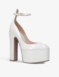 Valentino Garavani Tan Go Patent Leather Heels -Manolo Blahnik Store R03905572 BONE ALT03