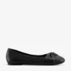 Dune Hanson Twist-knot Leather Ballet Flats