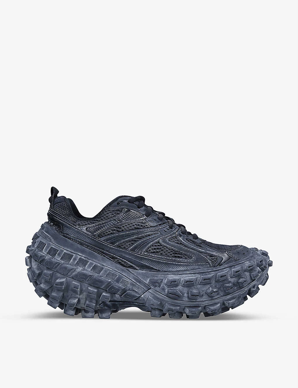 Balenciaga Men's Defender Tire-sole Mesh And Shell Low-top Leather Trainers 1 Balenciaga Men's Defender Tire-sole Mesh And Shell Low-top Leather Trainers