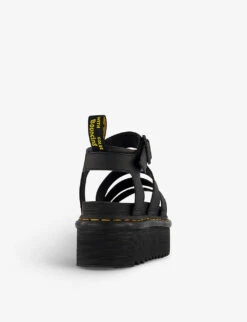 Dr. Martens Blaire Contrast-stitch Platform Leather Sandals -Manolo Blahnik Store R03922866 BLACKHYDRO ALT03