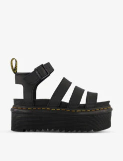 Dr. Martens Blaire Contrast-stitch Platform Leather Sandals