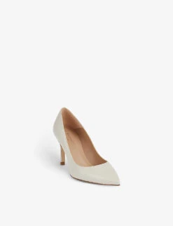 Floret Pointed-toe Leather Courts -Manolo Blahnik Store R03923061 CREECRU ALT02