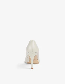 Floret Pointed-toe Leather Courts -Manolo Blahnik Store R03923061 CREECRU ALT03