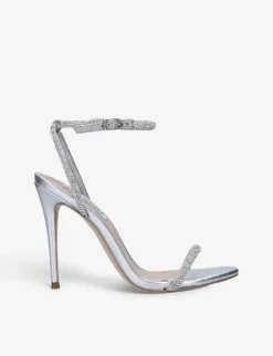 Steve Madden Breslin Rhinestone-embellished Suede Heels