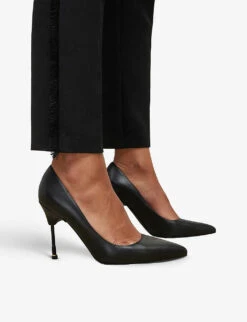 AllSaints Nova Reptile-effect Patent Courts 9 AllSaints Nova Reptile-effect Patent Courts -Manolo Blahnik Store R03937785 BLACK ALT04