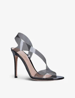 Metropolis Transparent-strap PVC Heeled Sandals -Manolo Blahnik Store R03941275 BLACK ALT02