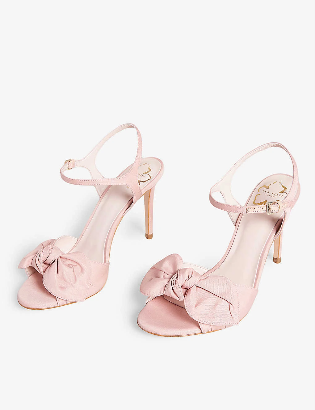 Ted Baker Moire Bow-embellished Satin Heeled Sandals 3 Ted Baker Moire Bow-embellished Satin Heeled Sandals - Image 3