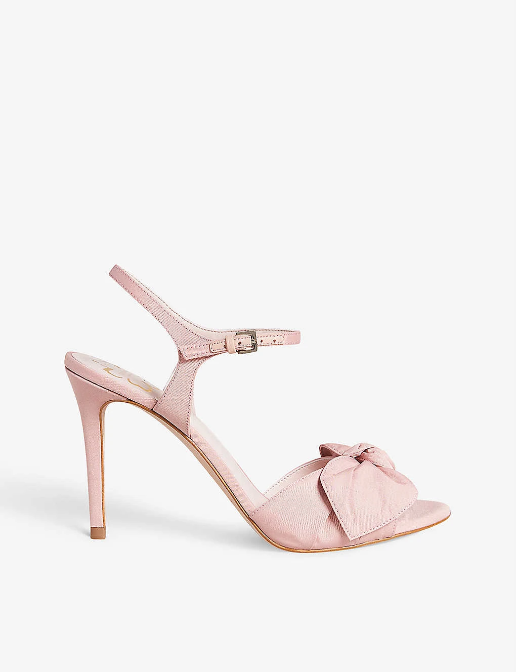 Ted Baker Moire Bow-embellished Satin Heeled Sandals 1 Ted Baker Moire Bow-embellished Satin Heeled Sandals