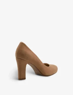 Dune Ashen Round-toe Suede Heels -Manolo Blahnik Store R03943340 CAMELSUEDE ALT03