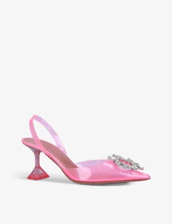 Amina Muaddi Begum Glass Crystal-embellished PVC Courts -Manolo Blahnik Store R03945274 PINK ALT02