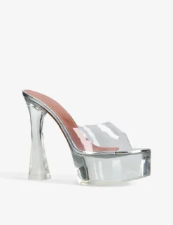 Amina Muaddi Dalida Platform PVC Heeled Sandals -Manolo Blahnik Store R03945285 OTHER ALT02
