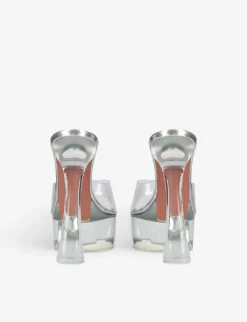 Amina Muaddi Dalida Platform PVC Heeled Sandals -Manolo Blahnik Store R03945285 OTHER ALT03