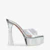 Amina Muaddi Dalida Platform PVC Heeled Sandals