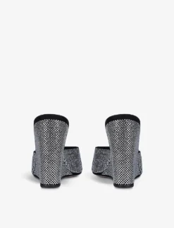 Amina Muaddi Lupita Crystal Embellished Leather Wedge Sandals -Manolo Blahnik Store R03945293 BLACK ALT03