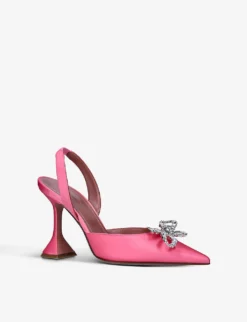 Amina Muaddi Rosie Crystal-embellished Sling-back Courts -Manolo Blahnik Store R03945299 PINK ALT02