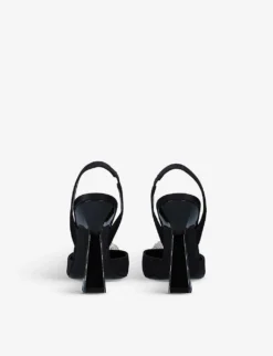 Versace La Medusa Woven Slingback Pumps -Manolo Blahnik Store R03945939 BLACK ALT03