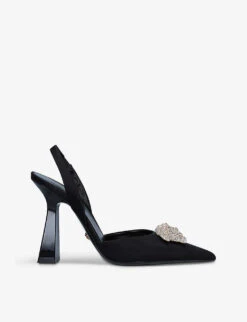 Versace La Medusa Woven Slingback Pumps
