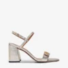 Maje Filomena Clover-logo Leather Sandals