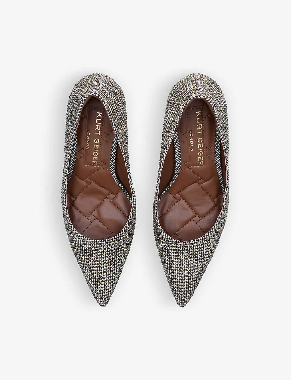 Kurt Geiger London Belgravia Crystal-embellished Woven Courts 2 Kurt Geiger London Belgravia Crystal-embellished Woven Courts - Image 2