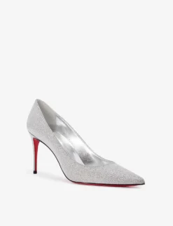 Christian Louboutin Kate 85 Glitter Courts 9 Christian Louboutin Kate 85 Glitter Courts -Manolo Blahnik Store R03950405 SILVERLINSILVER ALT03