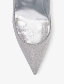 Christian Louboutin Kate 85 Glitter Courts 10 Christian Louboutin Kate 85 Glitter Courts -Manolo Blahnik Store R03950405 SILVERLINSILVER ALT04