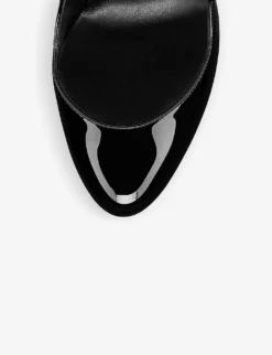 Christian Louboutin Dolly 85 Patent-leather Courts -Manolo Blahnik Store R03950459 BLACKLINBLACK ALT03