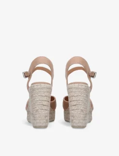 Castañer Blaudell Open-toe Suede Wedge Espadrilles -Manolo Blahnik Store R03950695 RUST ALT03